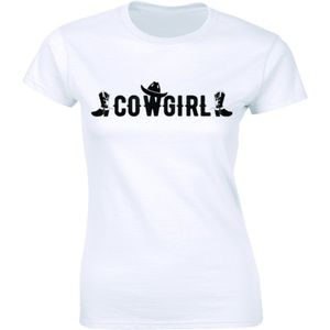 Country Up Down South Cowgirl Horse Shoe T-shirt